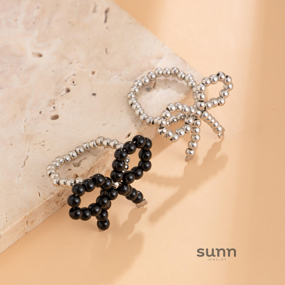 Amanda Pearl Bow Ring Set [966NCED8]