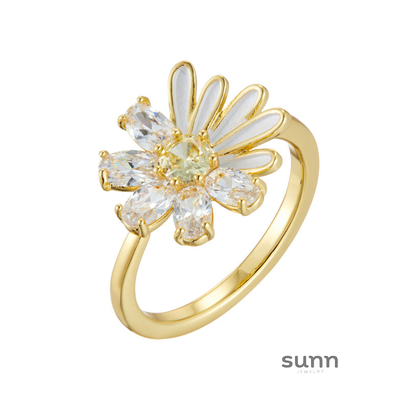Amarah Dainty Daisy Ring [BHKH24QD]