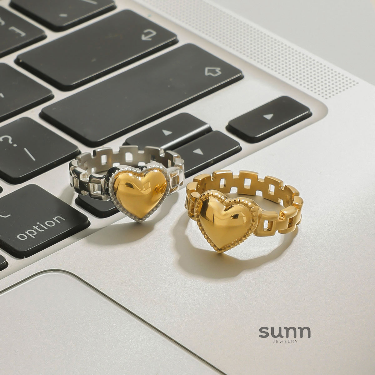 Amariyah Stainless Steel Heart Ring [LYP8Q322]