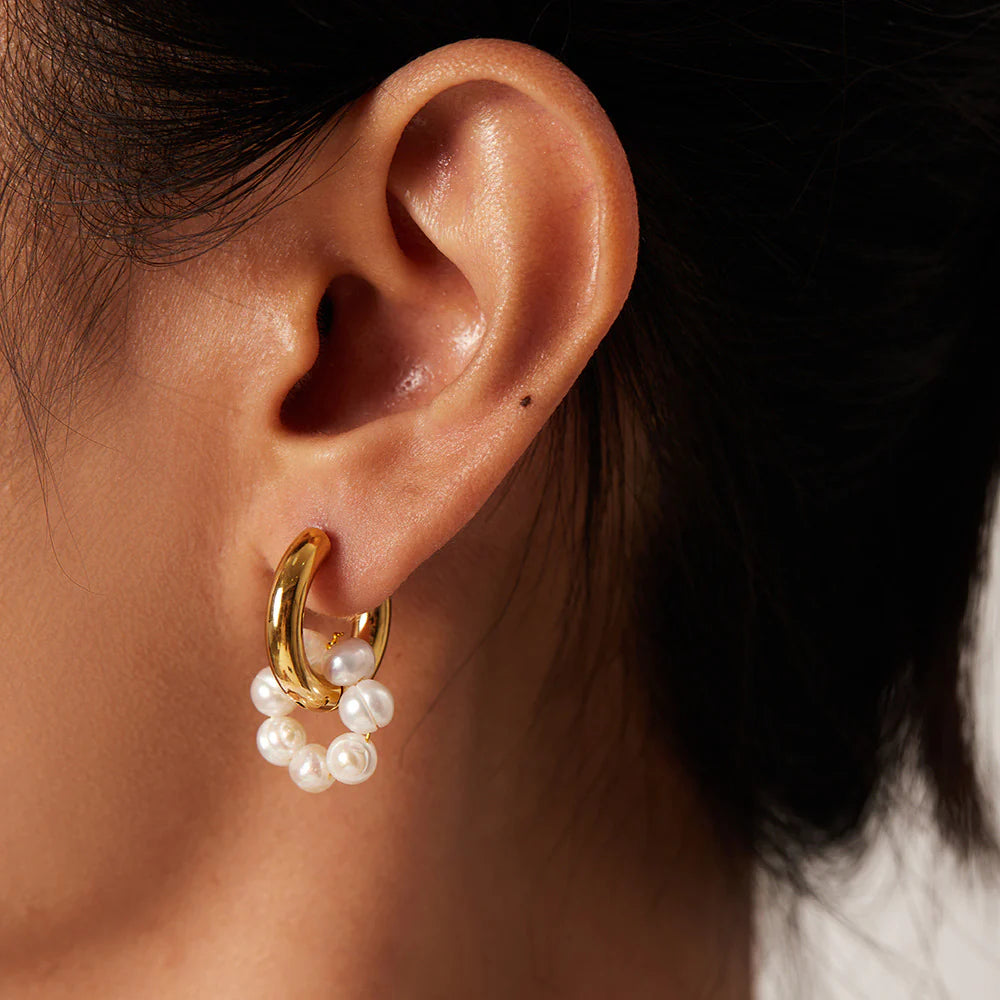 Amaryah Asymmetric Pearl Earrings