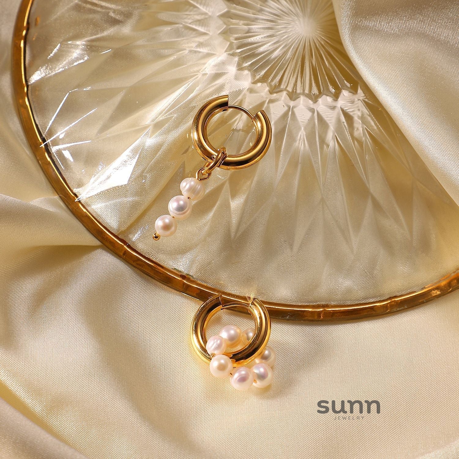 Amaryah Asymmetric Pearl Earrings