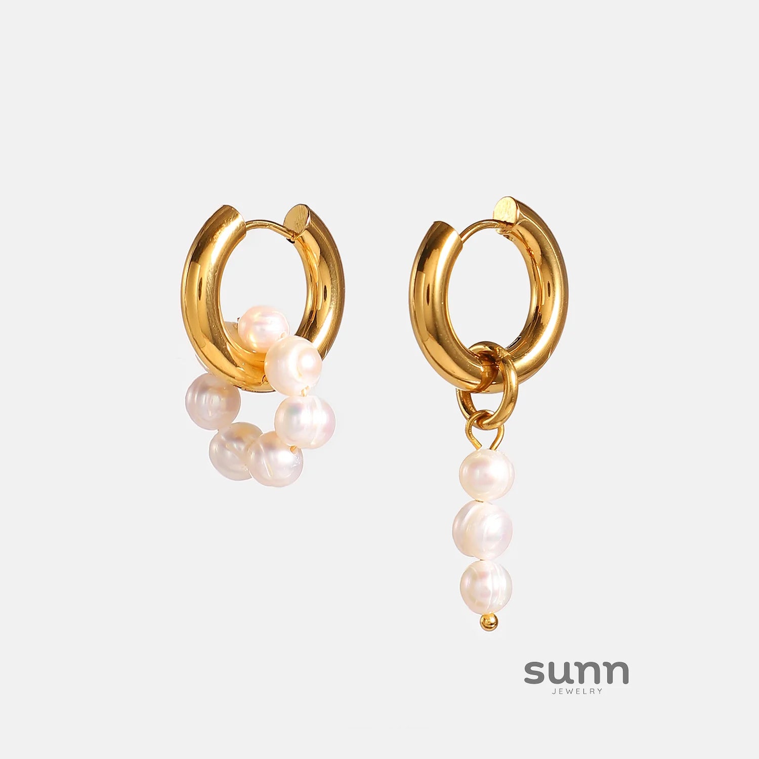 Amaryah Asymmetric Pearl Earrings