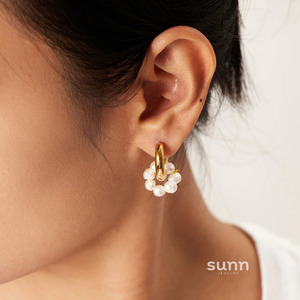 Amaryah Asymmetric Pearl Earrings