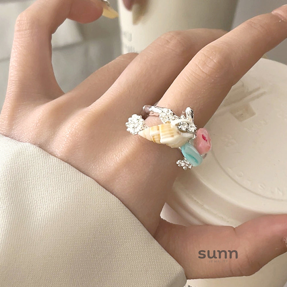 Amaryah Chinoiserie Stacking Ring [Y376RFVC]