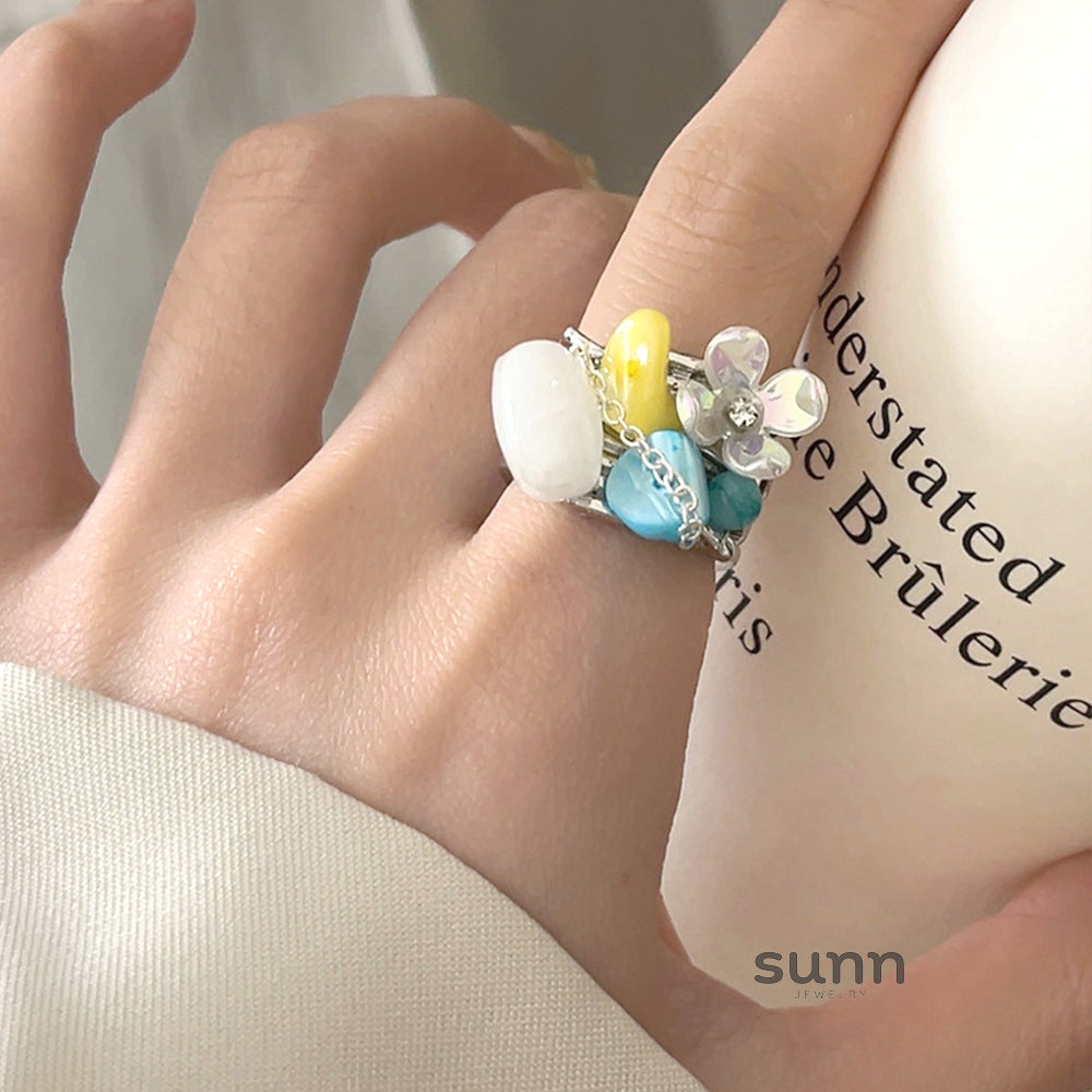 Amaryah Chinoiserie Stacking Ring [HX5CUFA9]