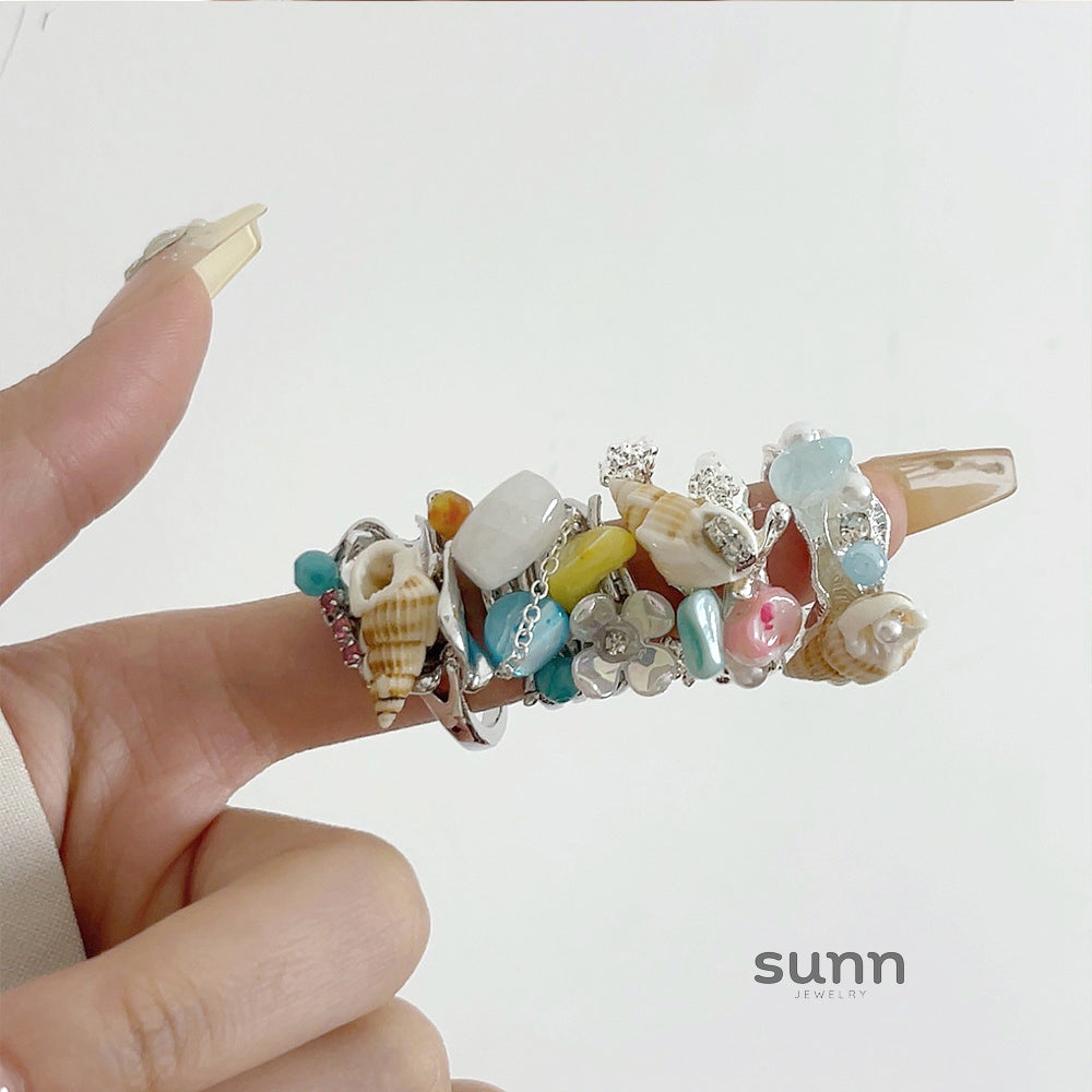 Amaryah Chinoiserie Stacking Ring [890HVJTM]