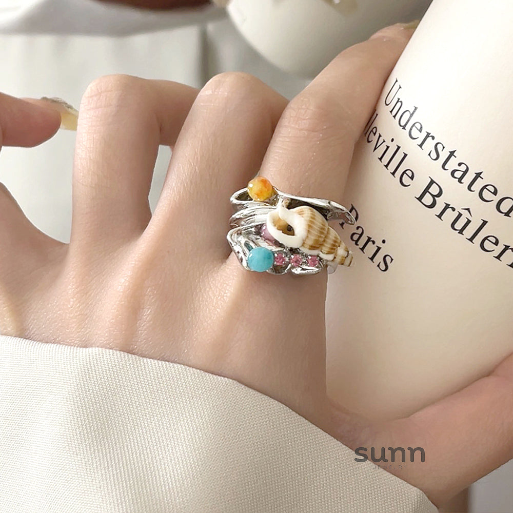 Amaryah Chinoiserie Stacking Ring [8H4PRSRB]