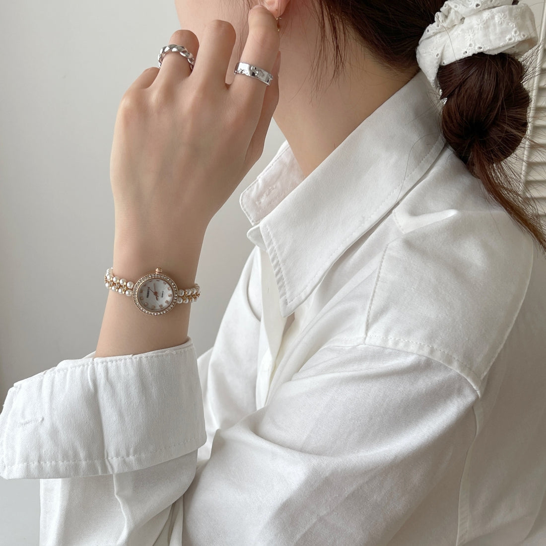 Amaryah Pearl Bracelet Watch [TZA8296T]