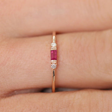 Amaryah Radiant Zircon Ring [6CYH40Y0]