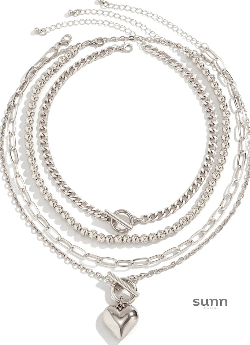 Amazing Layered Charm Necklace Set