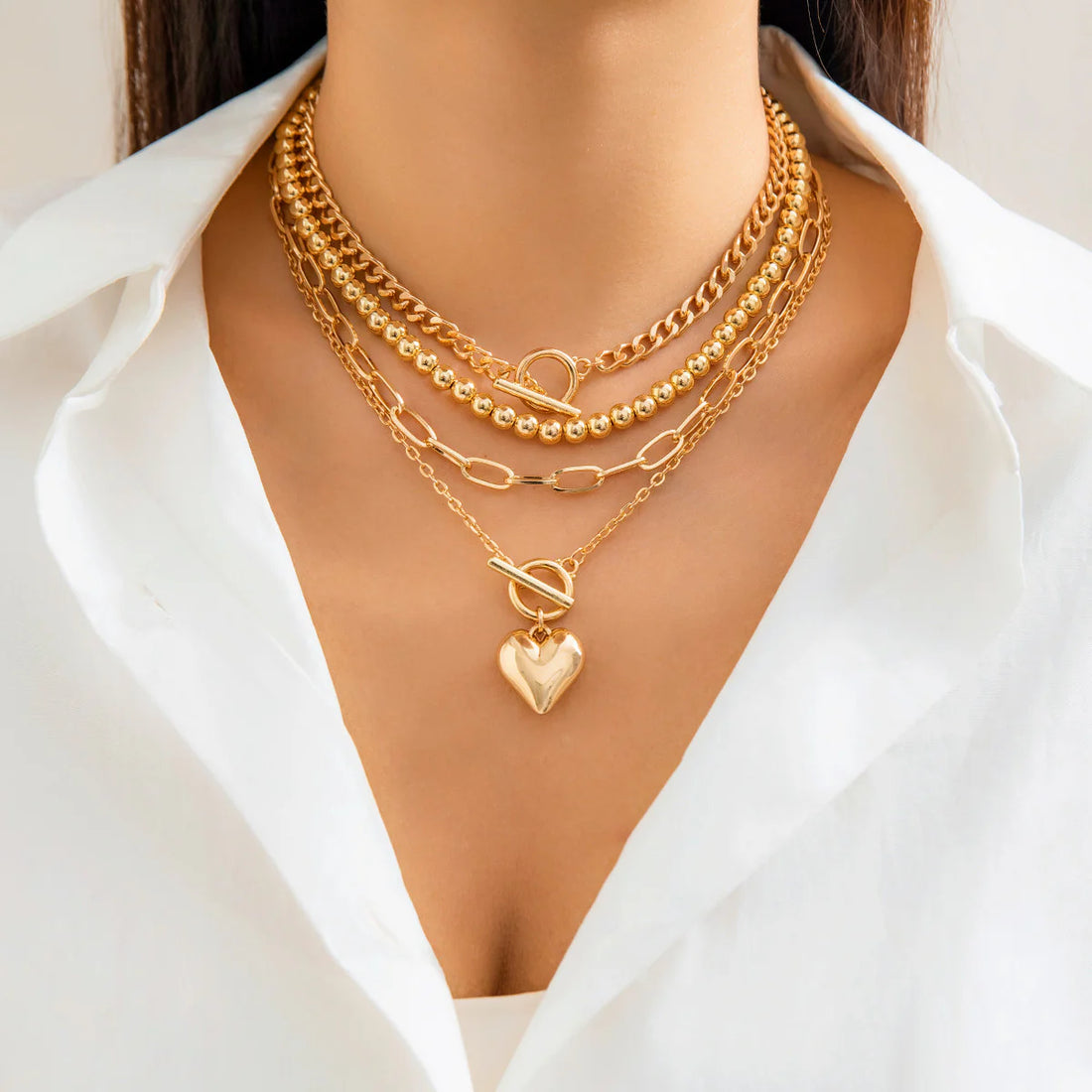 Amazing Layered Charm Necklace Set