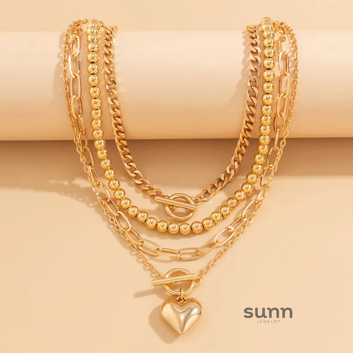 Amazing Layered Charm Necklace Set