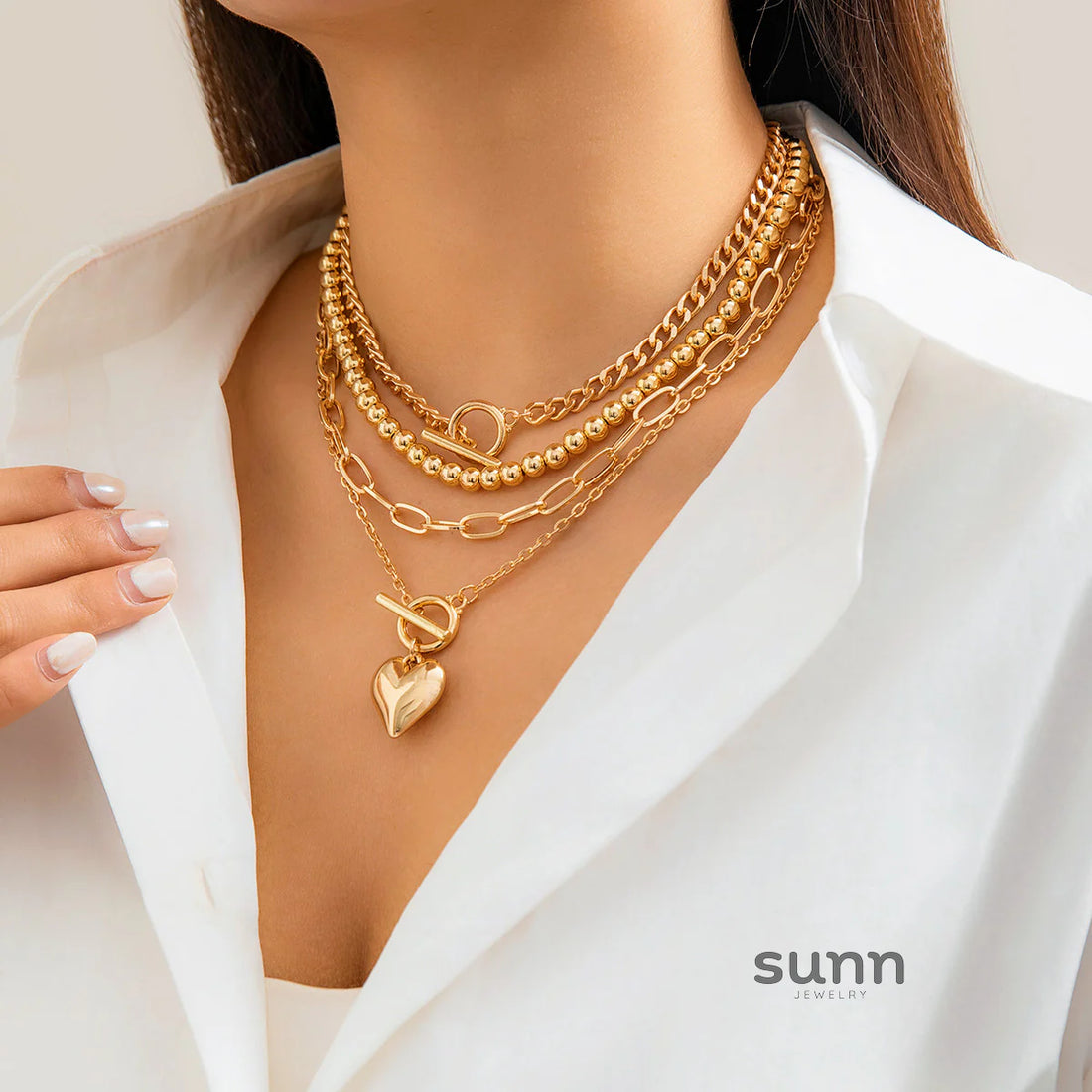 Amazing Layered Charm Necklace Set