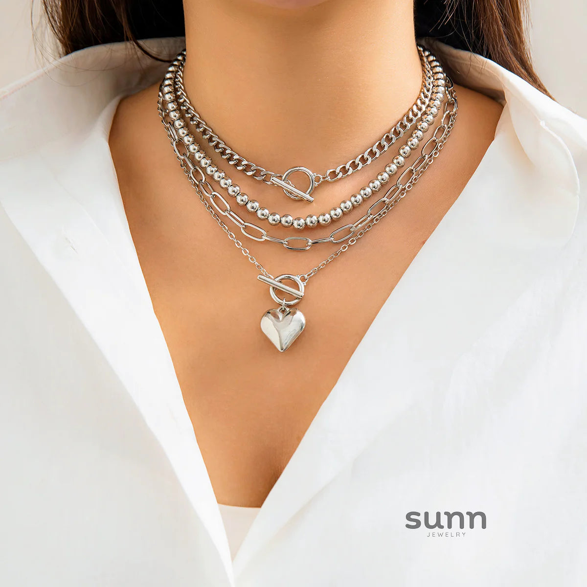 Amazing Layered Charm Necklace Set