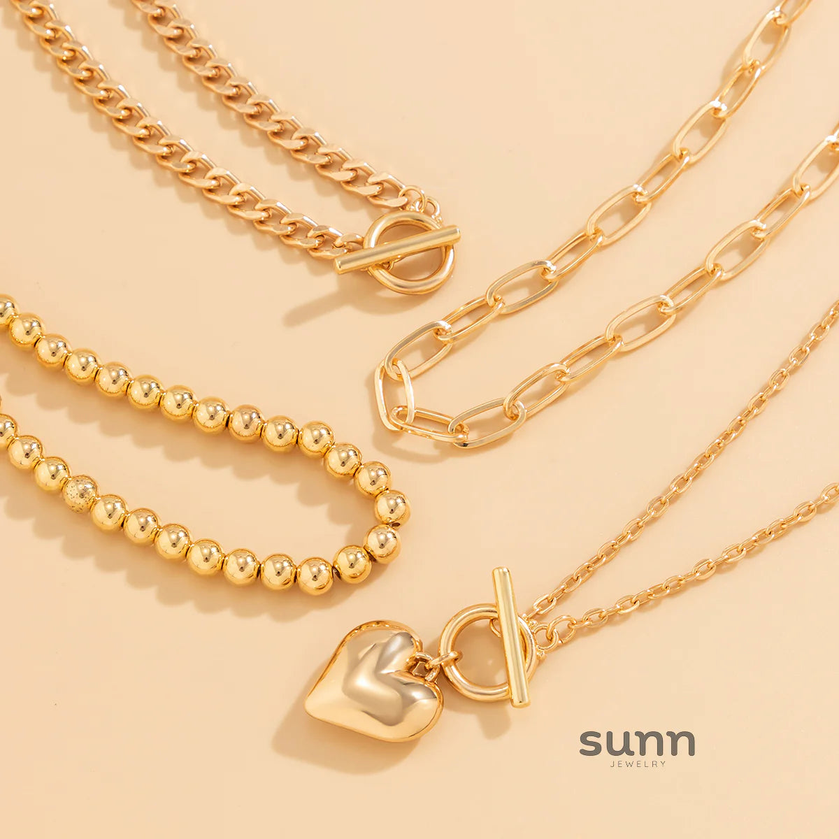 Amazing Layered Charm Necklace Set