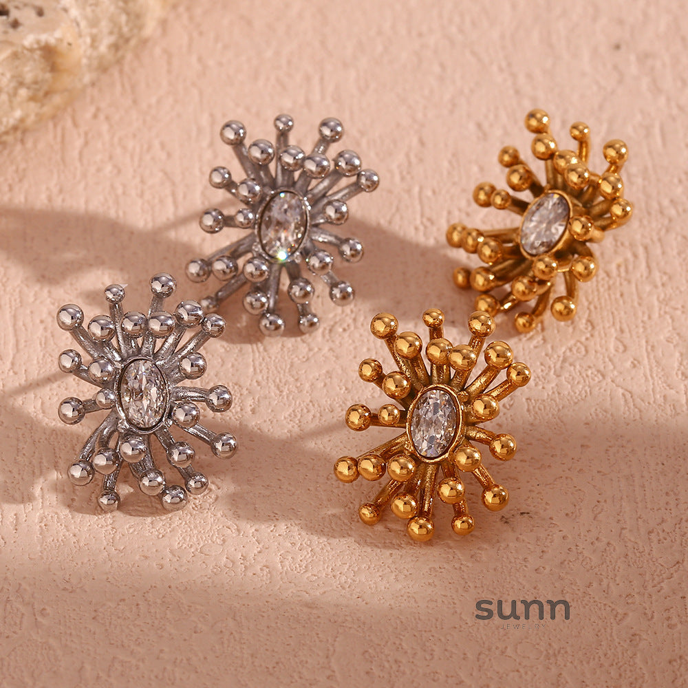 Amberley Hammered Geometric Earrings [74MKMB6D]