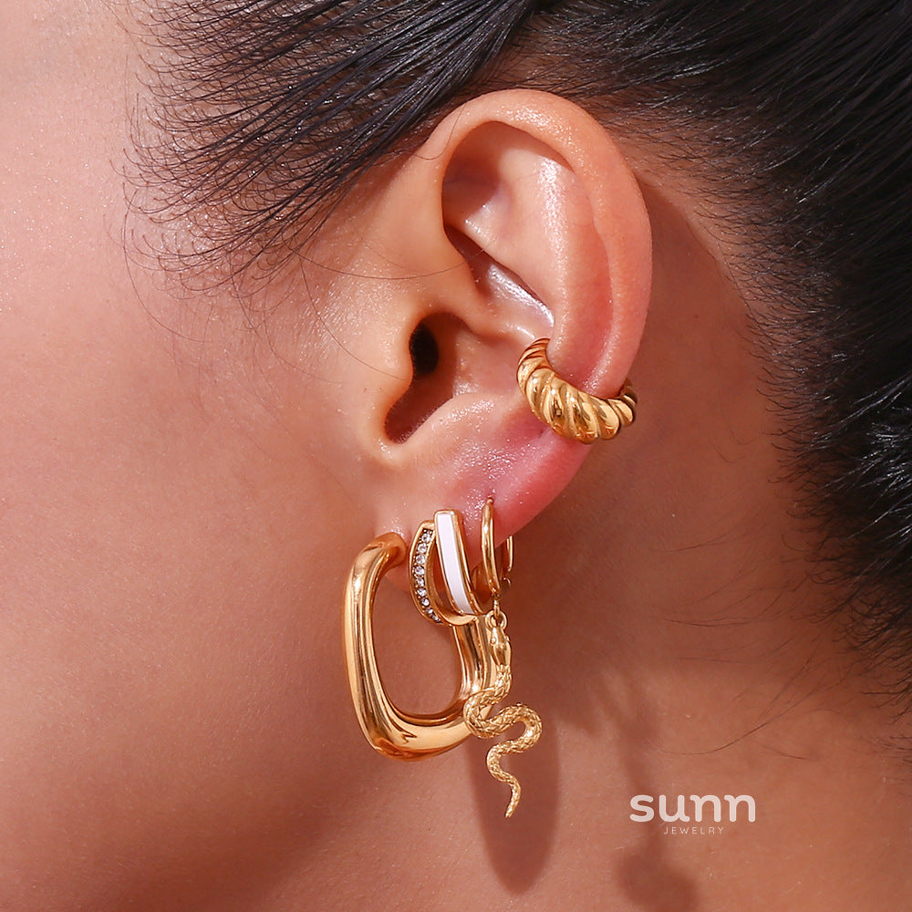 Amberley Hammered Geometric Earrings [7CLJVQ30]