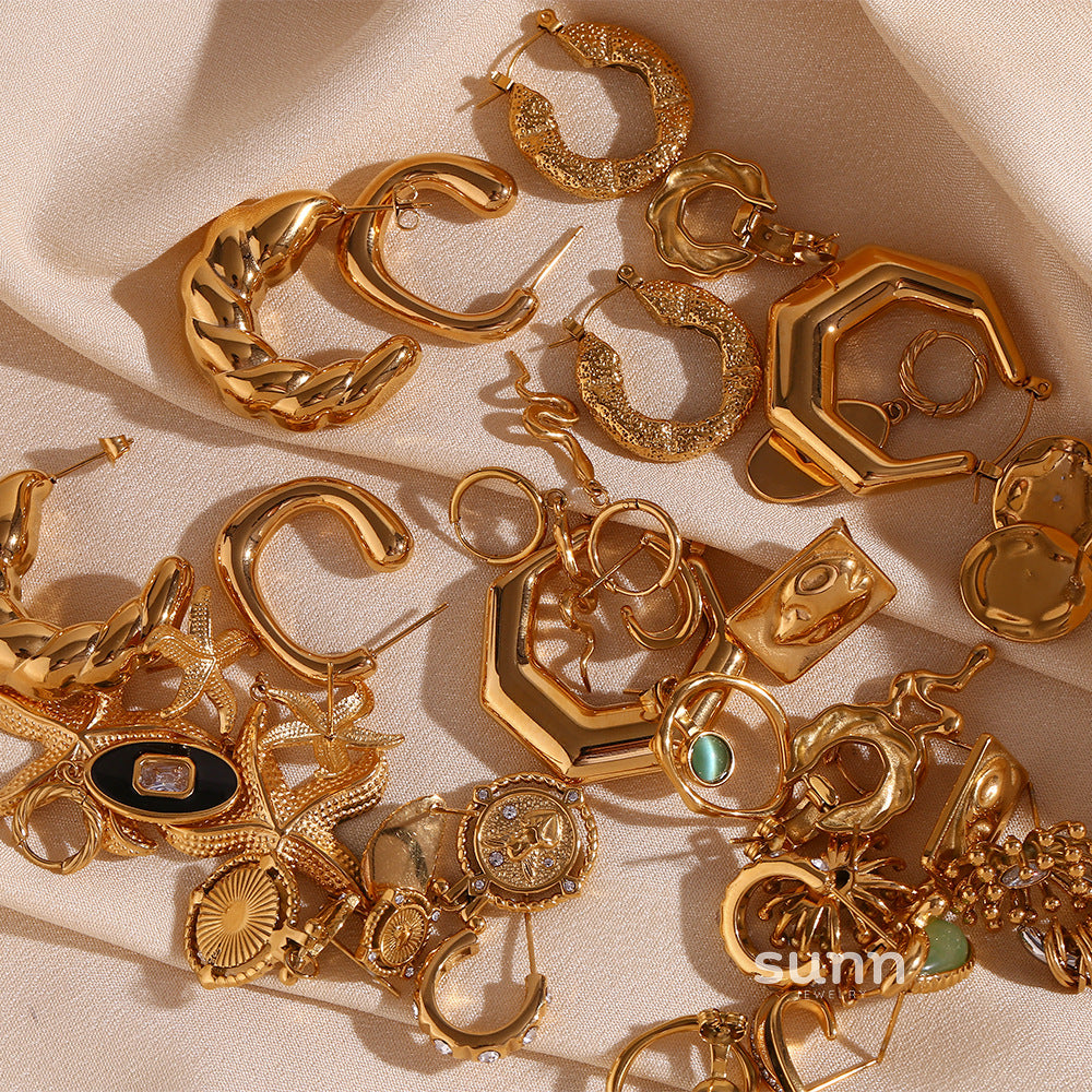 Amberley Hammered Geometric Earrings [OOYNHUQ6]