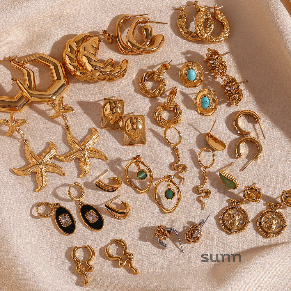 Amberley Hammered Geometric Earrings [ZSEW0V26]