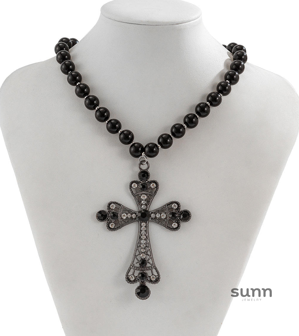 Ameenah Layered Cyberpunk Necklace [ZBRUXXHK]
