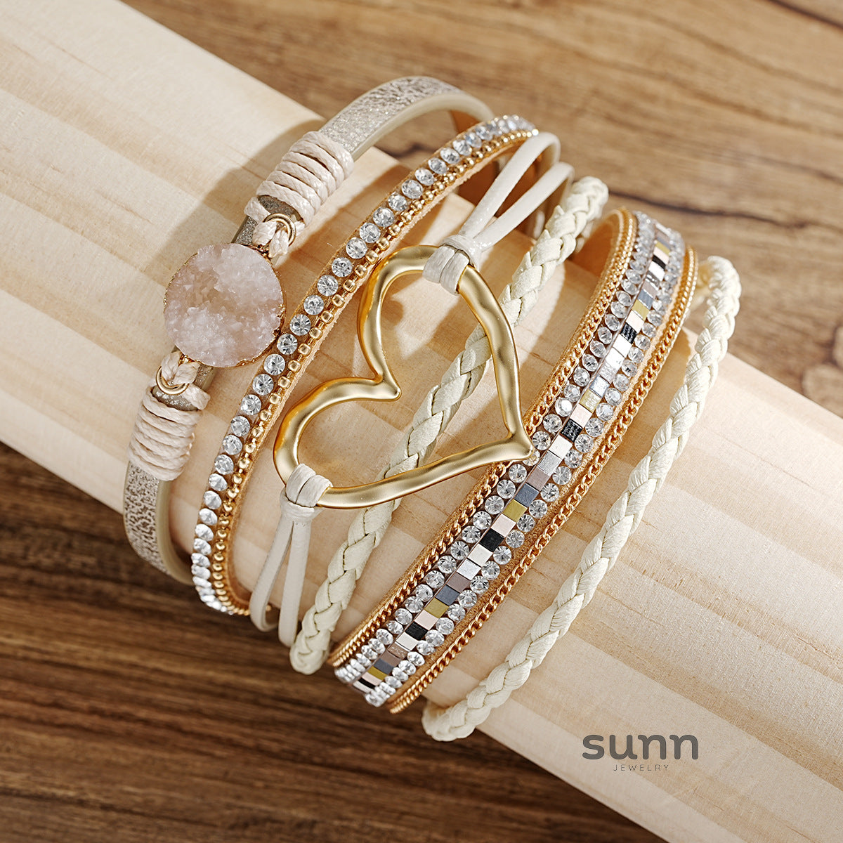 Ameera Braided Heart Bracelet [K22AGV47]