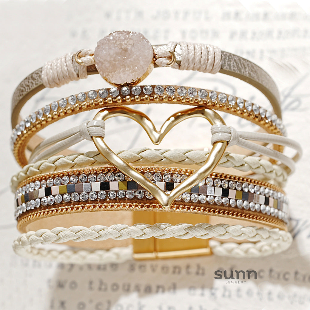 Ameera Braided Heart Bracelet [430P768C]