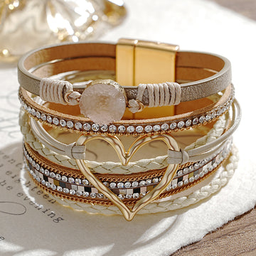 Ameera Braided Heart Bracelet [QW6H9YDU]