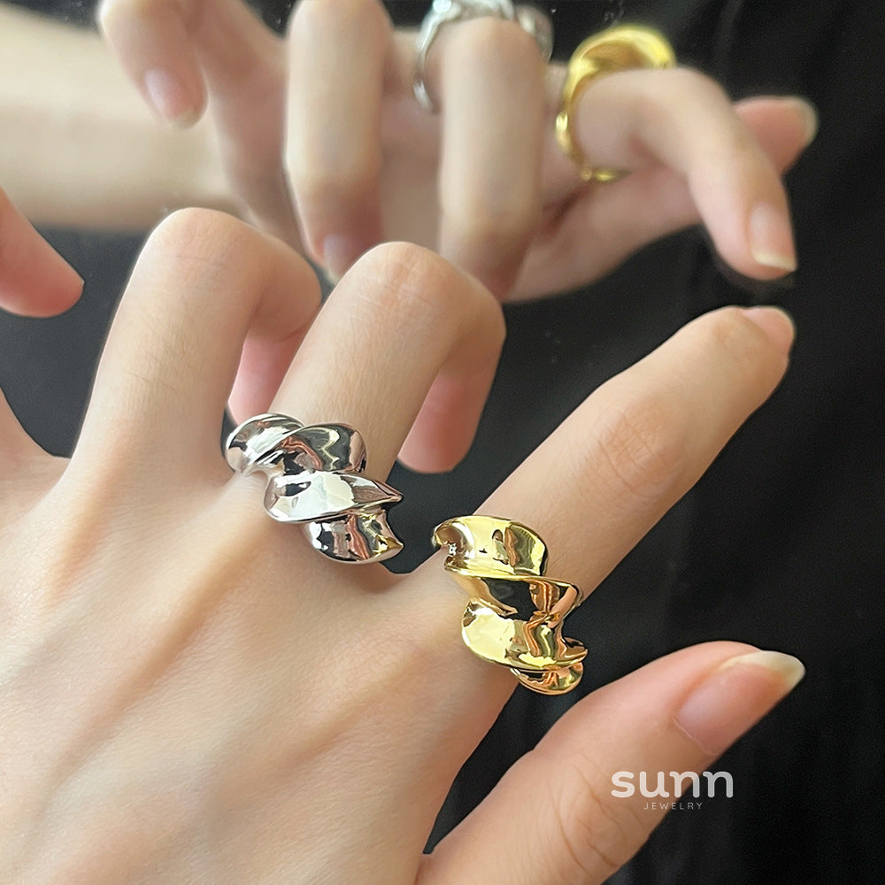 Ameera Geometric Open Ring [UDSPSEXK]