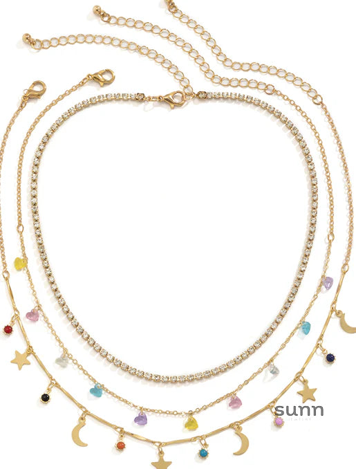 Ameerah Celestial Layered Necklace Set