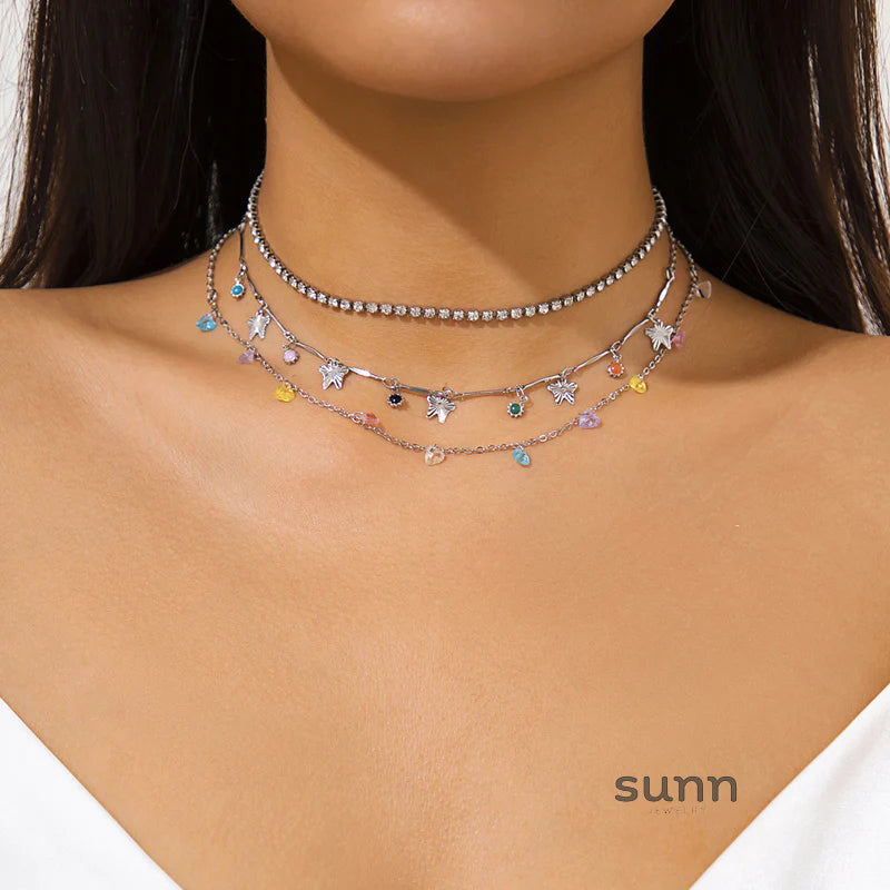 Ameerah Celestial Layered Necklace Set