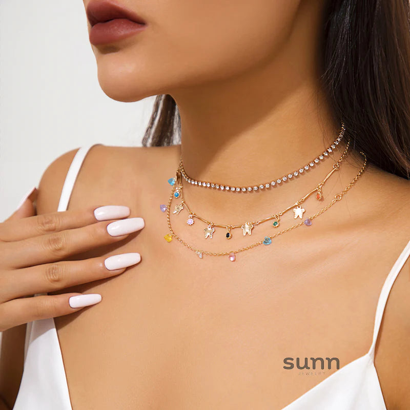 Ameerah Celestial Layered Necklace Set