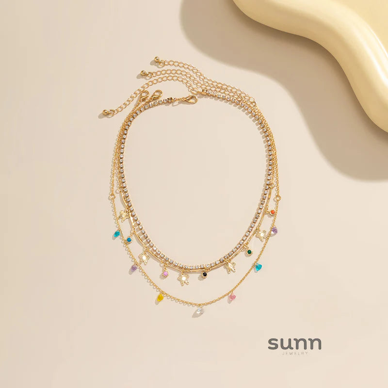 Ameerah Celestial Layered Necklace Set