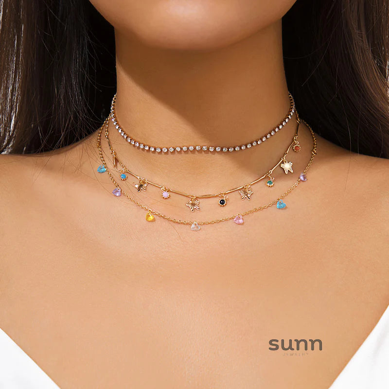 Ameerah Celestial Layered Necklace Set