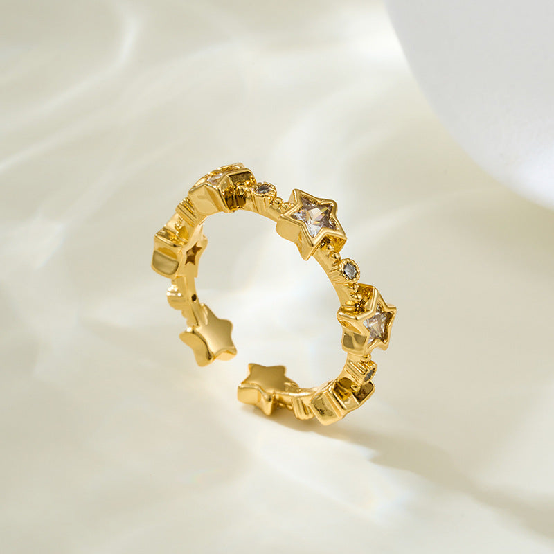 Ameerah Paved Star Ring [H2123R21]