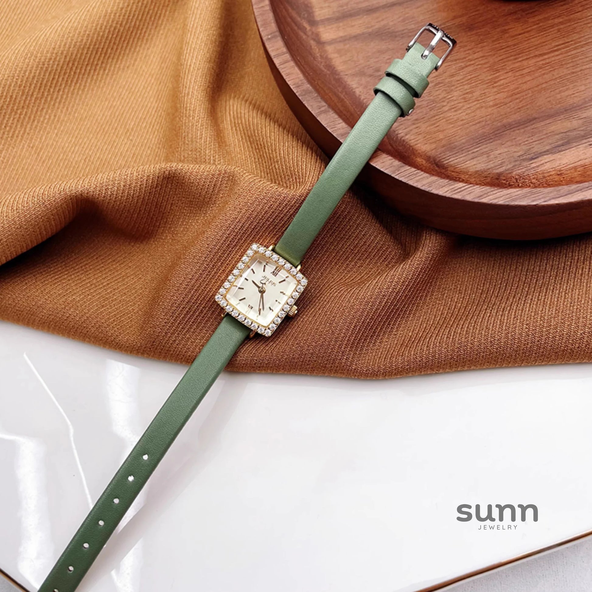 Ameliah Square Rhinestone Watch