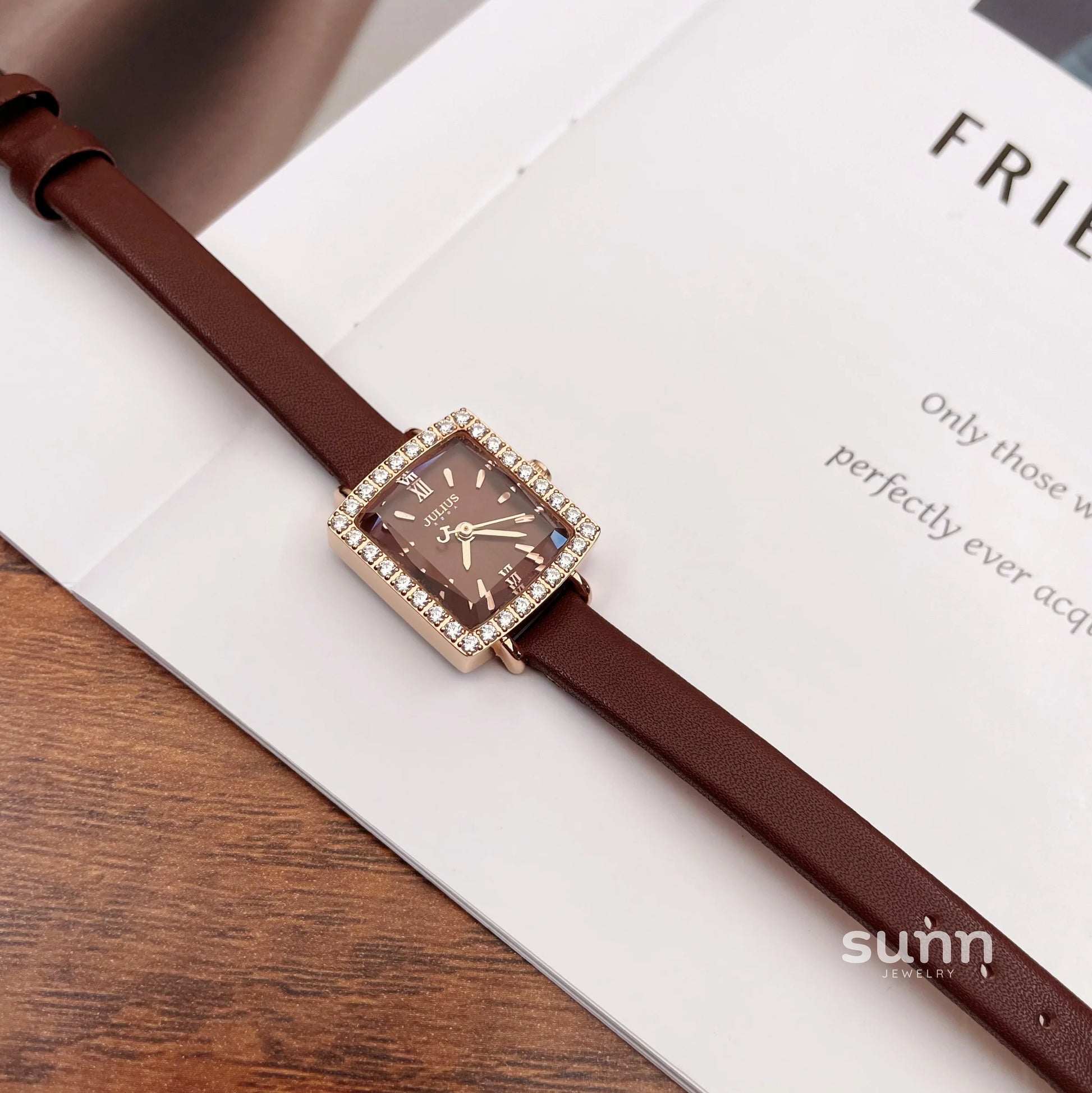 Ameliah Square Rhinestone Watch