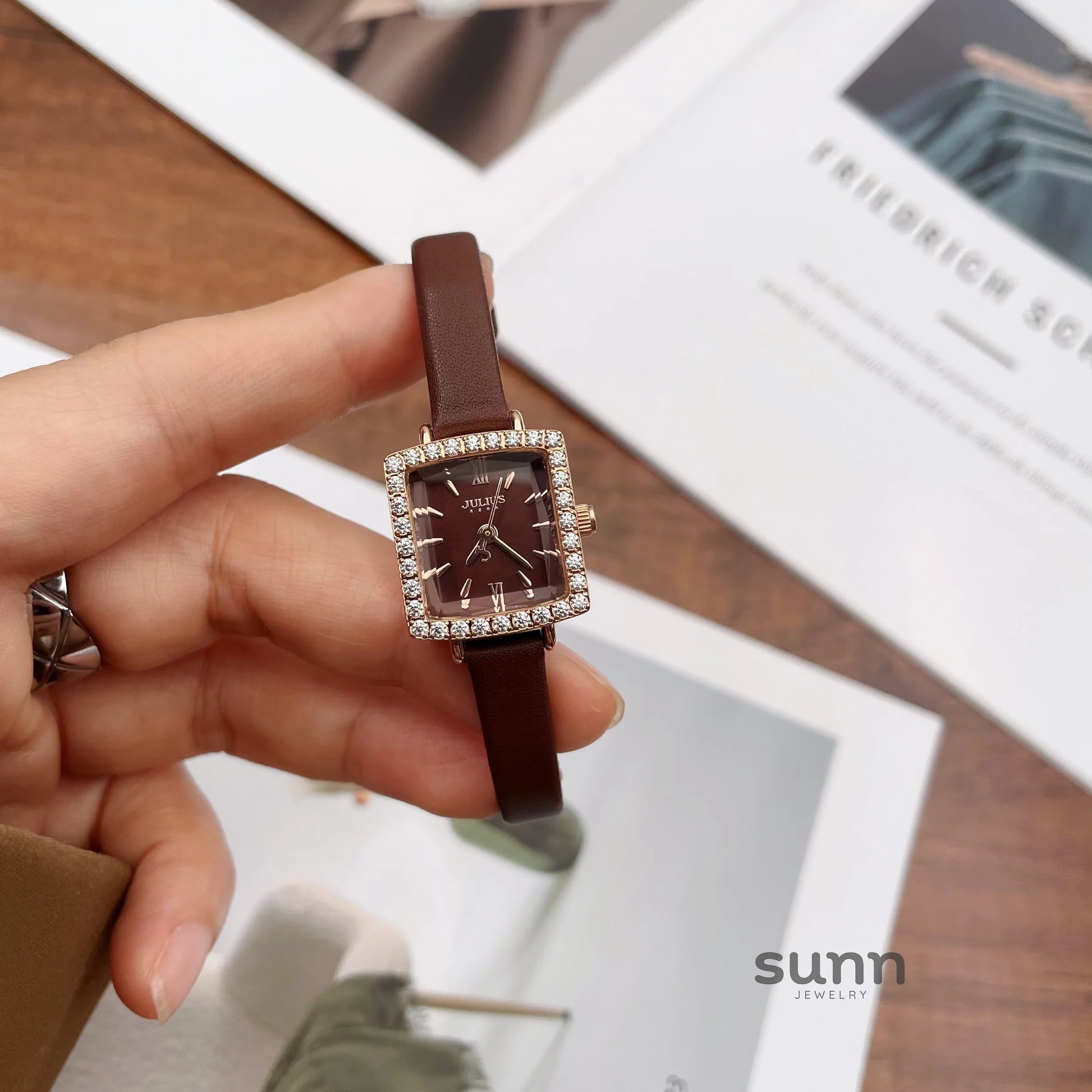 Ameliah Square Rhinestone Watch