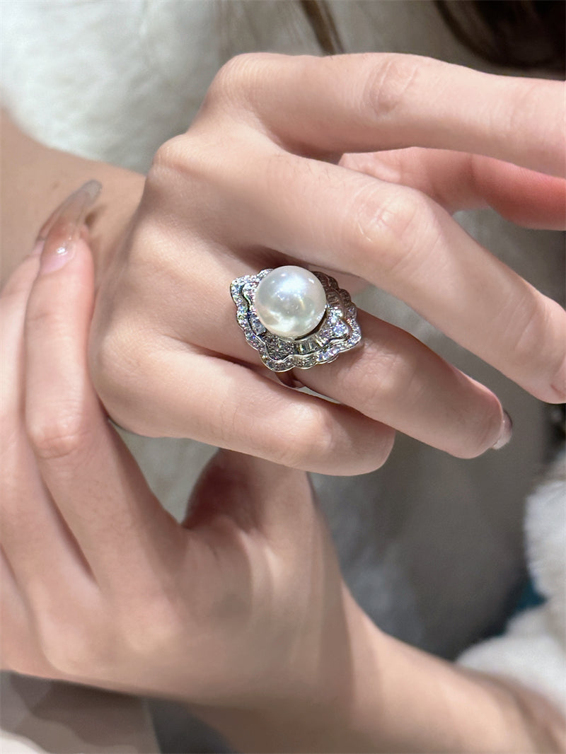 Ameliana Zircon Pearl Ring [K29111G3]