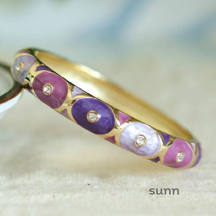 Amellia Enamel Eye Bangle
