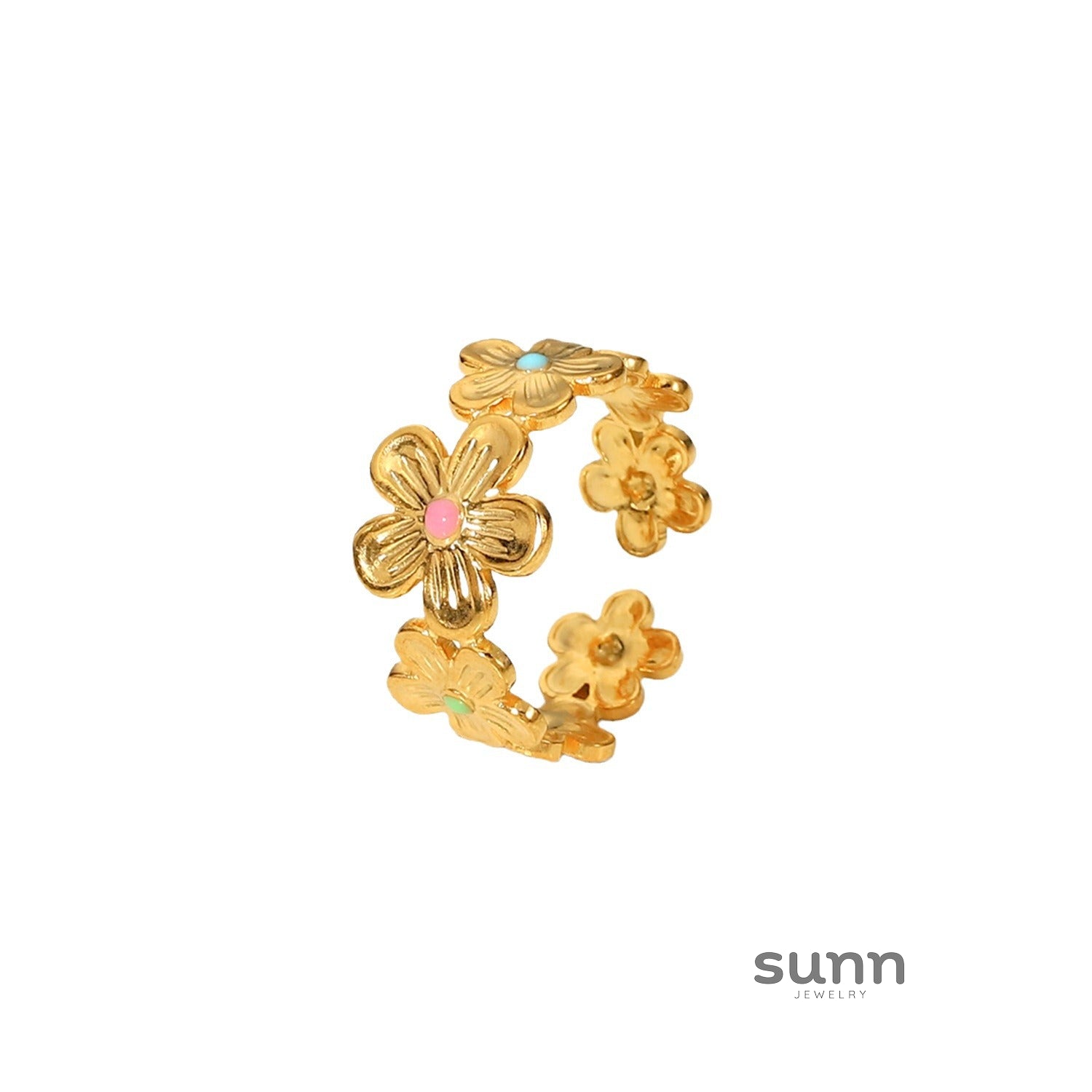 Amellia Enamel Floral Ring [M7Y4OYMD]