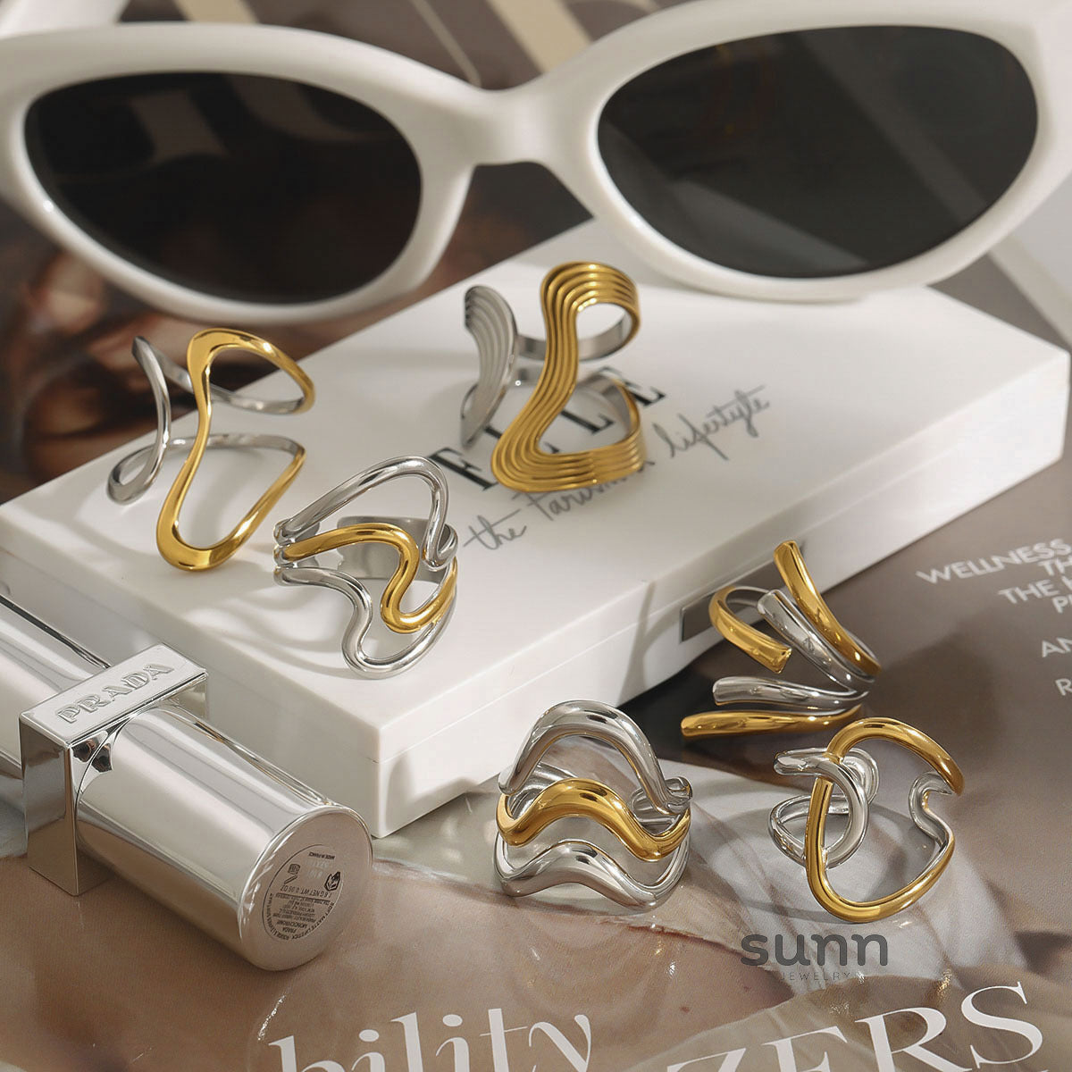 Amellia Modern Band Ring [9QG5JR8S]