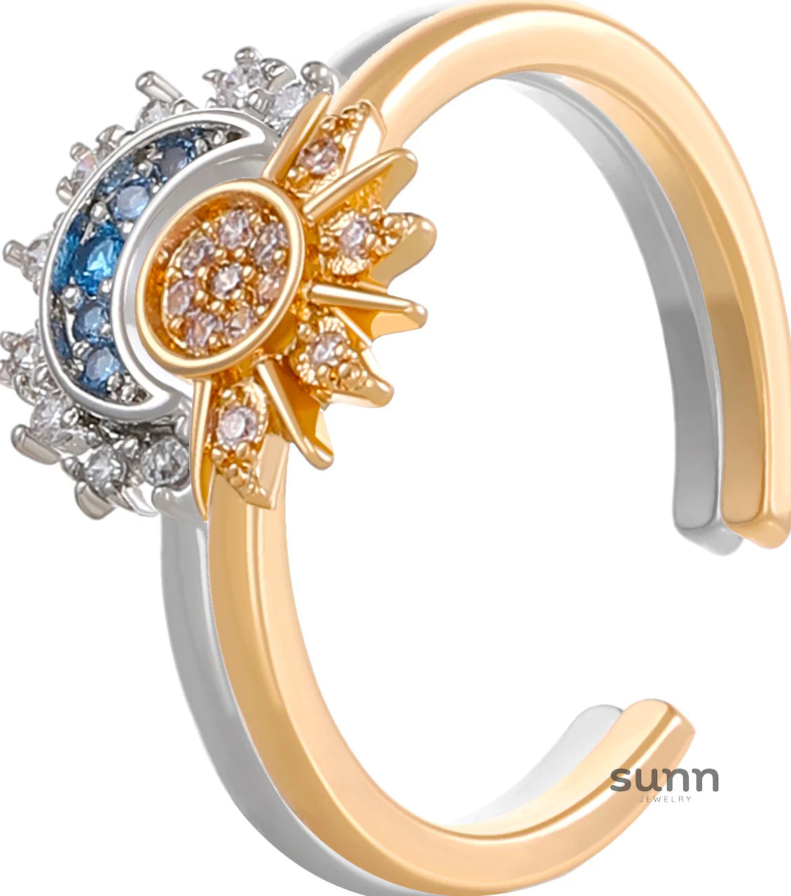 Amellia Sun Moon Ring Set
