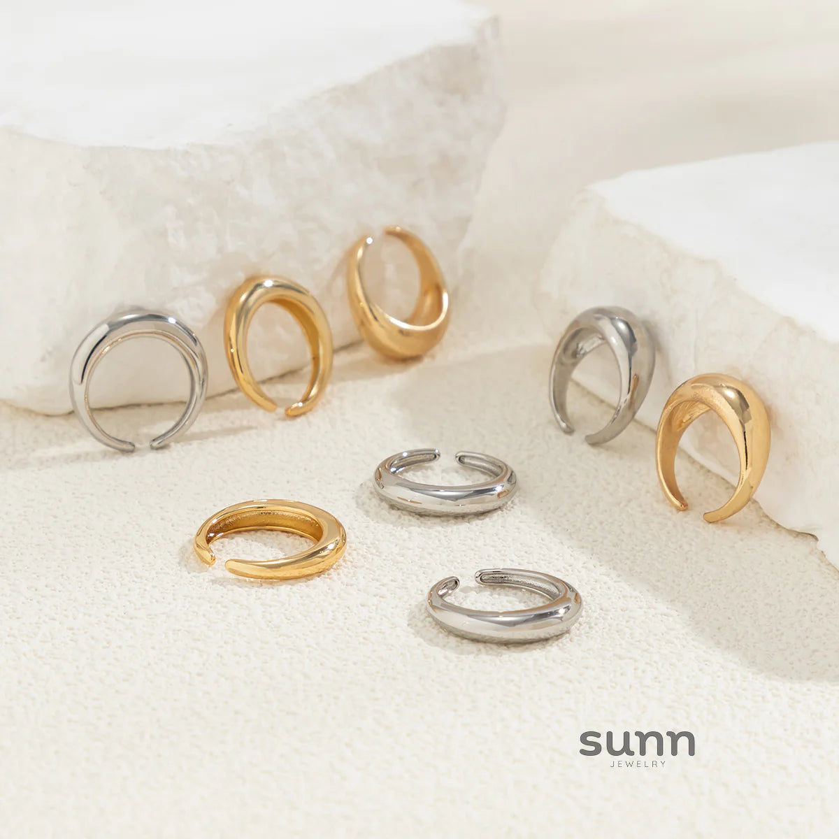 Amena 8-Piece Stacking Ring Set