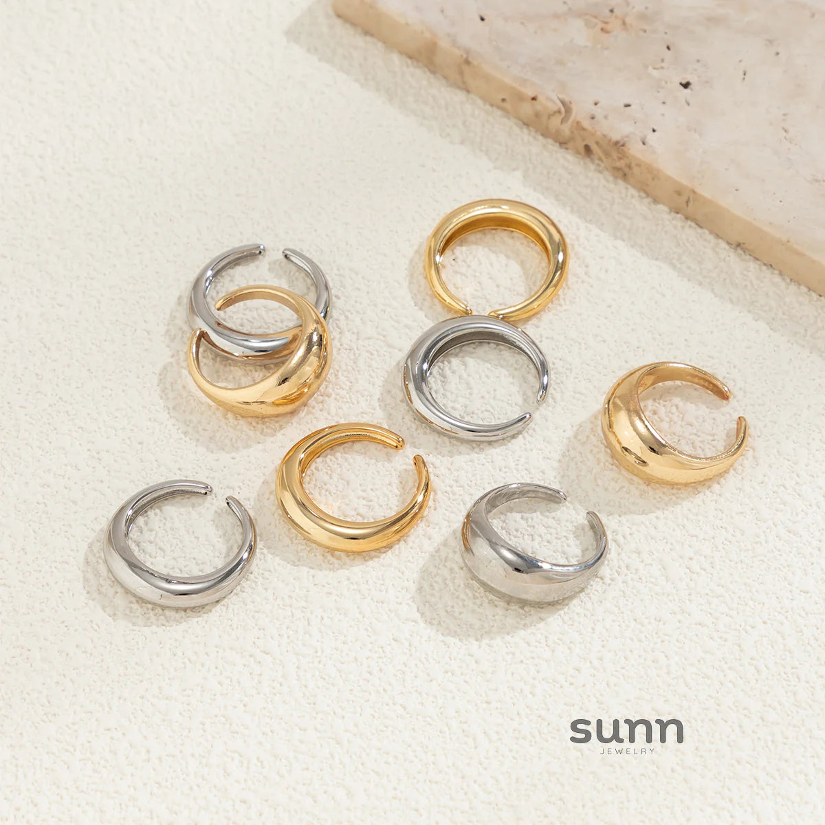 Amena 8-Piece Stacking Ring Set