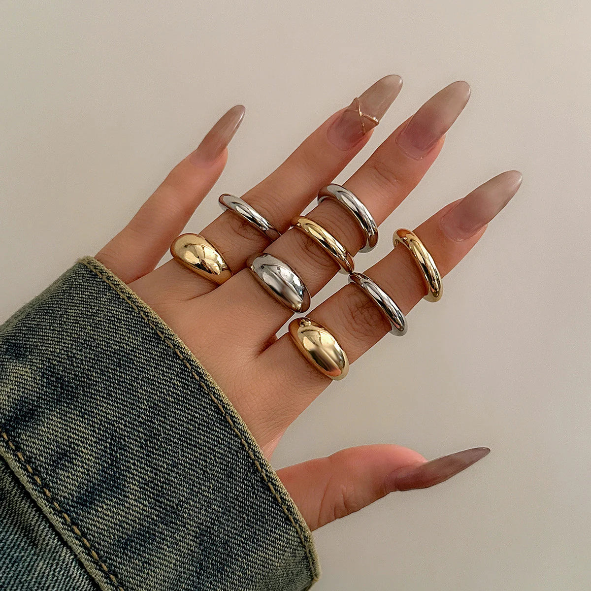 Amena 8-Piece Stacking Ring Set