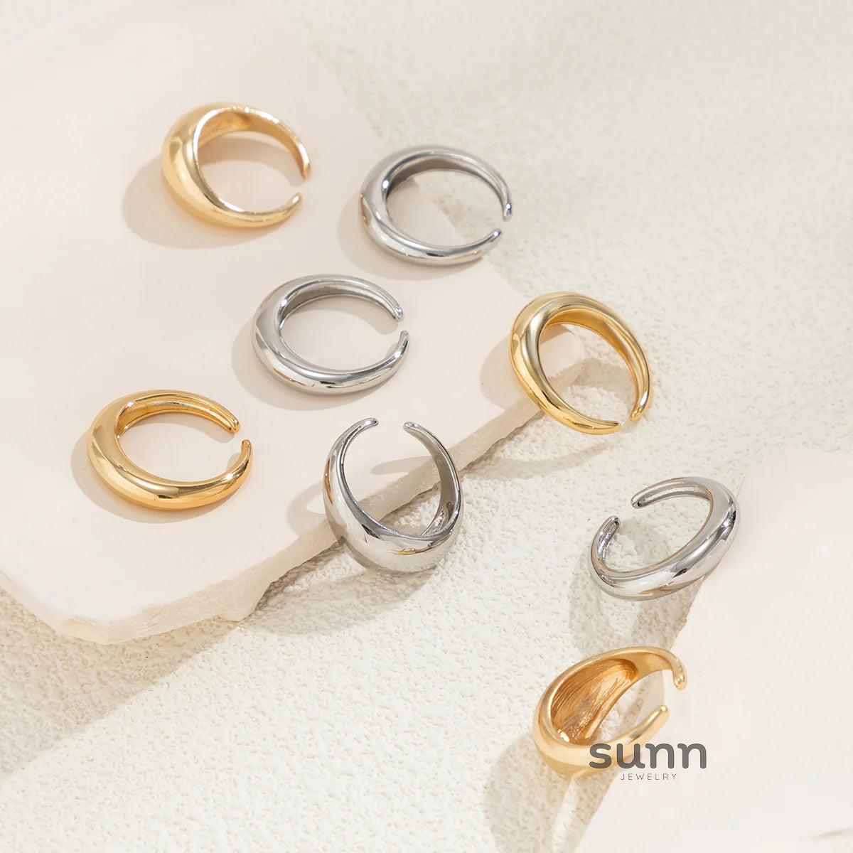 Amena 8-Piece Stacking Ring Set