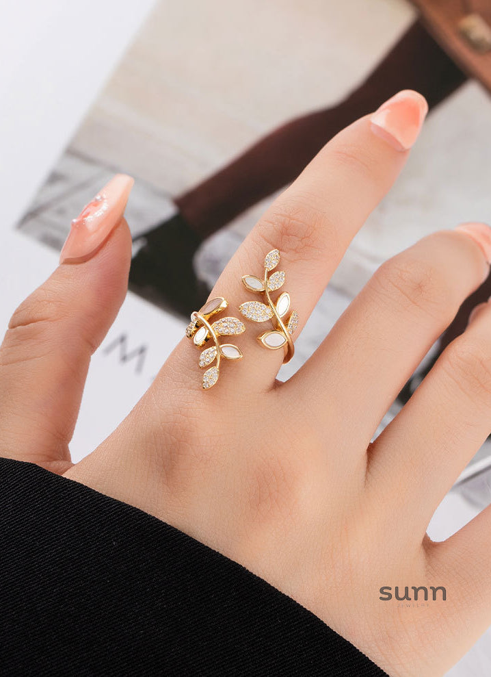 Amera Olive Branch Leaf Ring [KA1I6WW0]