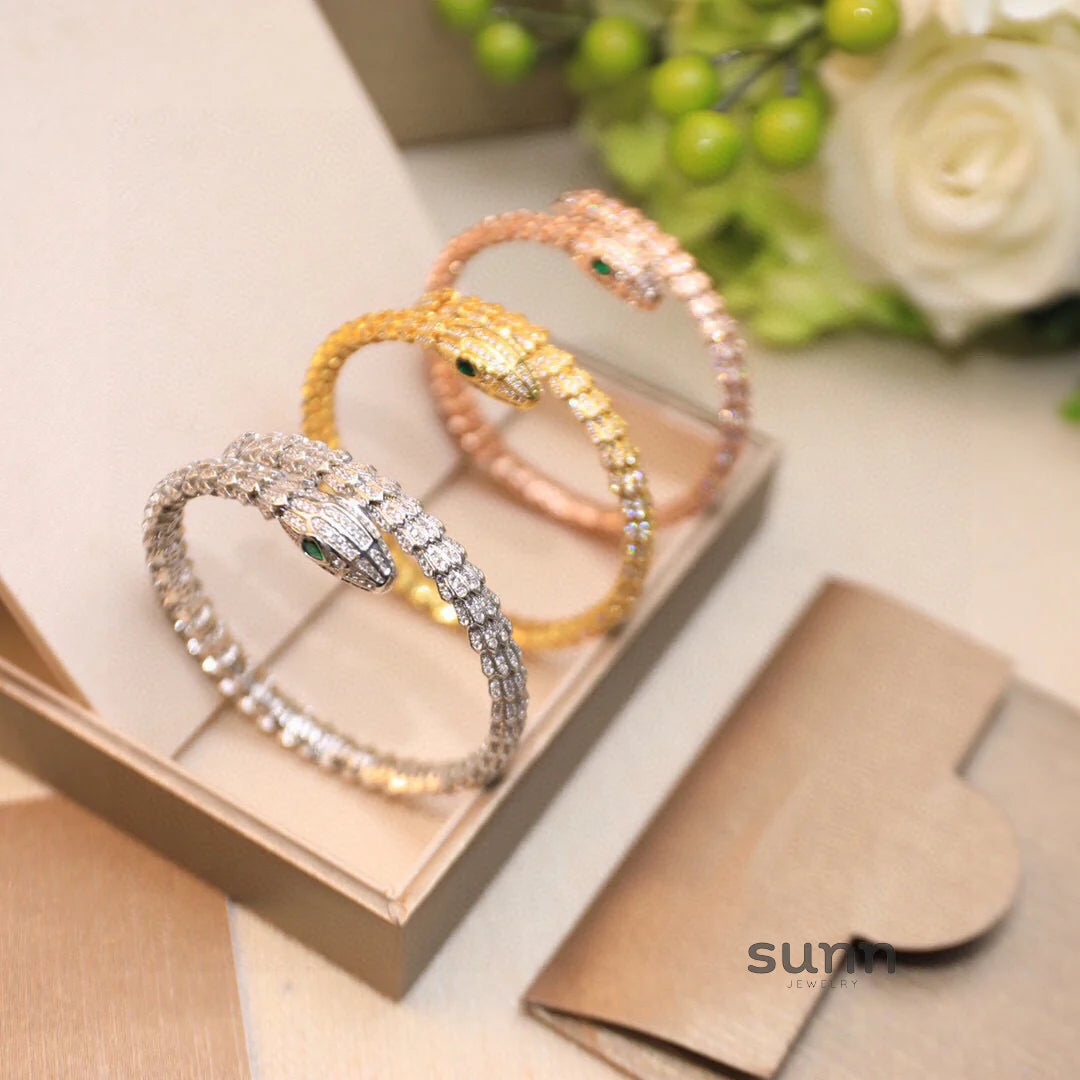 America Diamond Serpent Bracelet