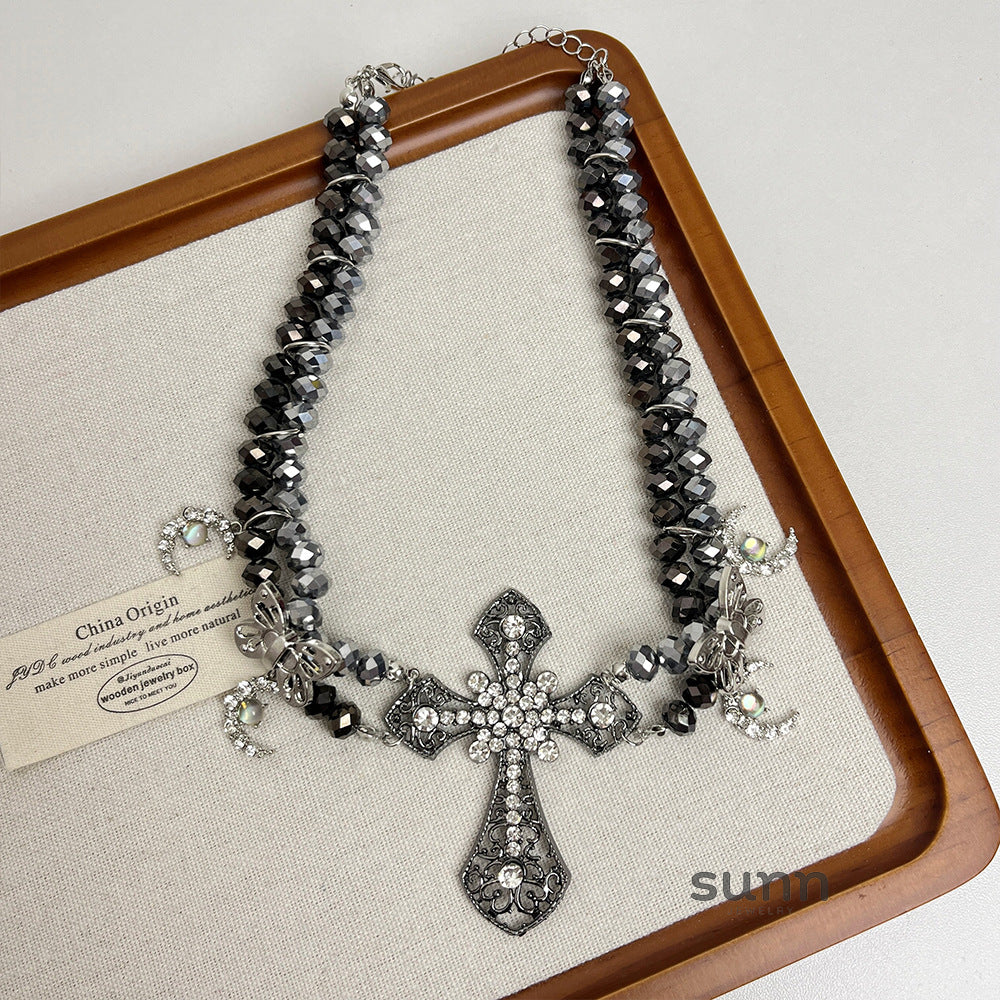 Ameya Pearl Cross Layered Necklace [549IWEZY]