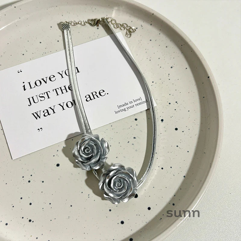 Amia Double Layer Rose Choker